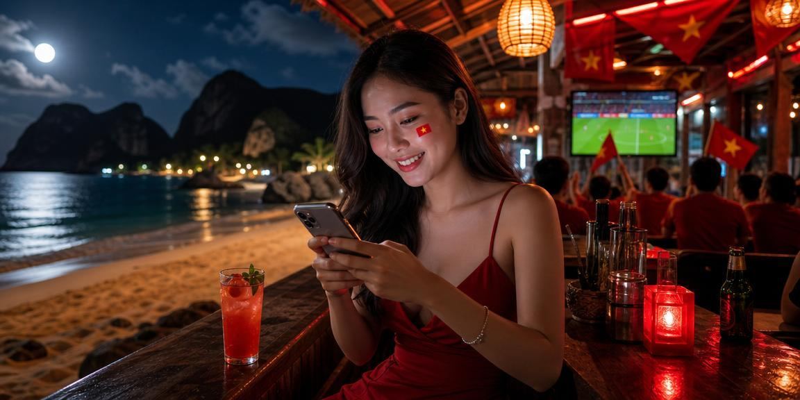 Người dùng Việt Nam trải nghiệm casino trực tuyến trên mobile tại bãi biển Côn Đảo
