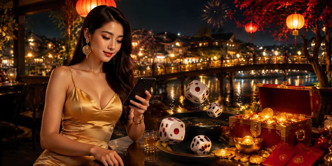 Người chơi tại Hội An thư giãn với cà phê và theo dõi kết quả kèo tài xỉu trên điện thoại